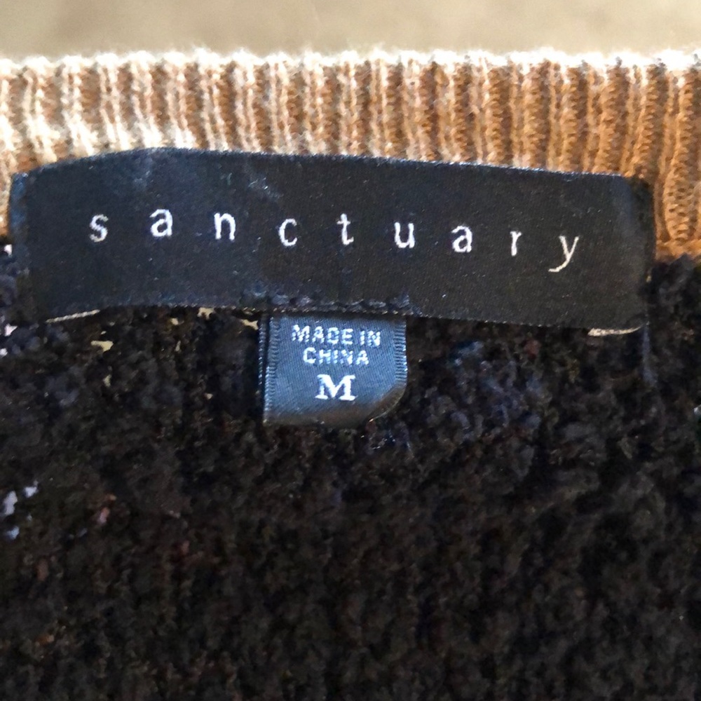 Sanctuary soft popcorn texture v-neck striped sweater - Picture 3 of 9